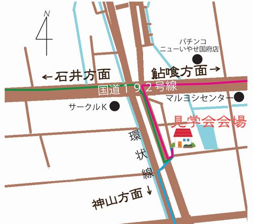 ラッフルズホーム構造見学会地図